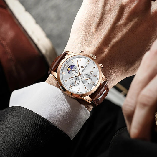 Vollbergh Classic Chronograph – Luxury Leather Watch for Men