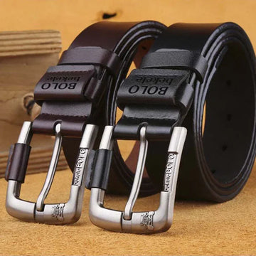 Men's Luxury Genuine Leather Belt 2025 - Designer Brand, Vintage Pin Buckle Waist Straps