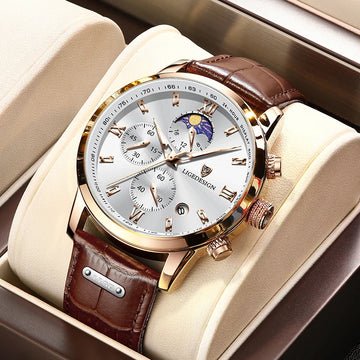 Vollbergh Classic Chronograph – Luxury Leather Watch for Men